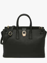Handbag L Equestre Leather Etrier Black equestre EEQT142L