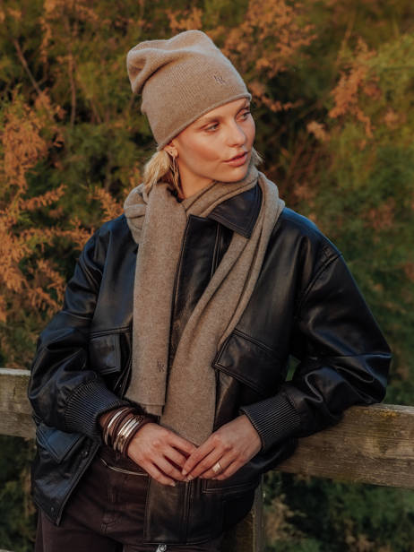 Beanie Cashmere Vercors Etrier Brown vercors EVER426U other view 1